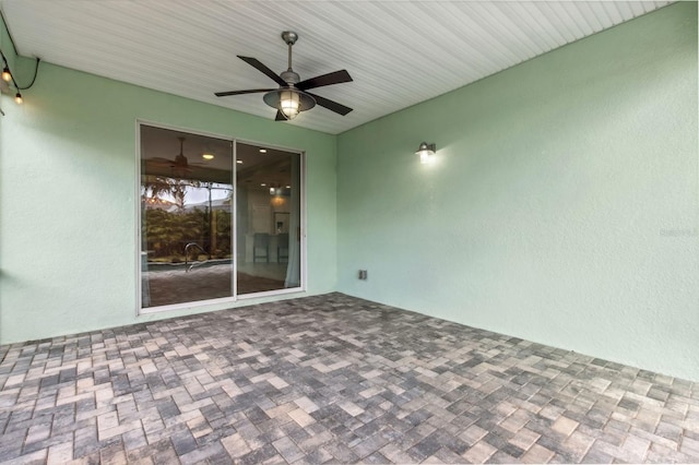 view of patio / terrace with ceiling fan