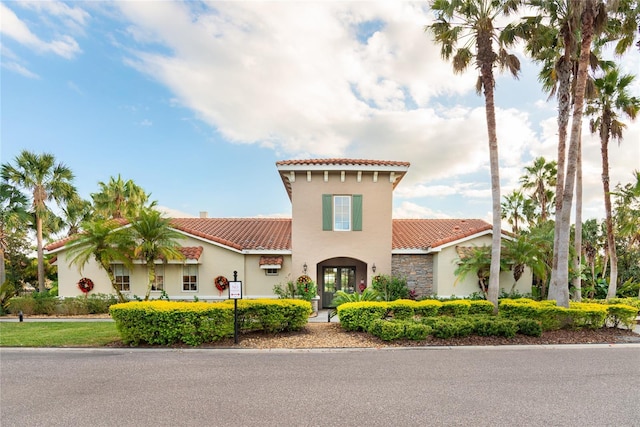 mediterranean / spanish house with french doors