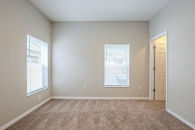 view of carpeted empty room