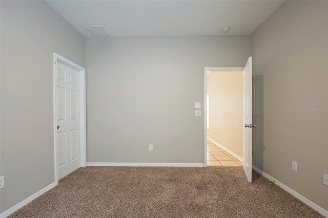 view of carpeted empty room