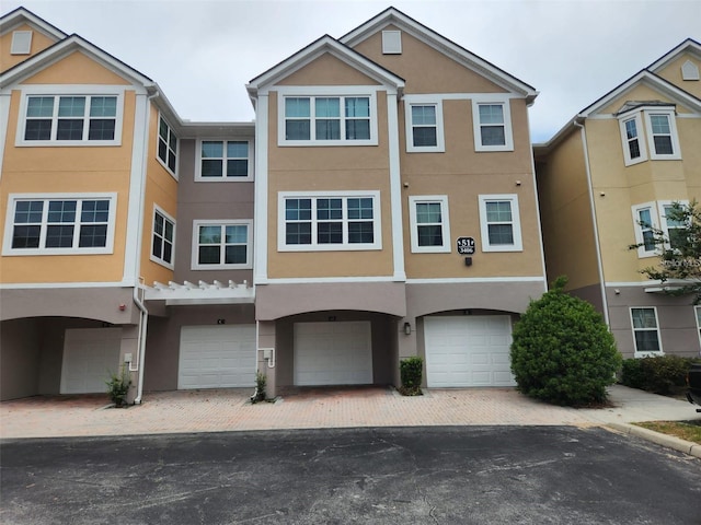 view of property featuring a garage