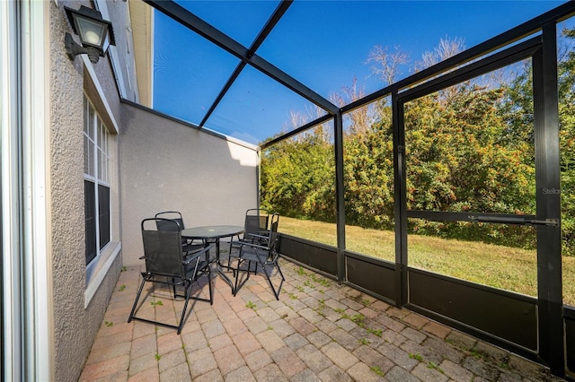 view of sunroom