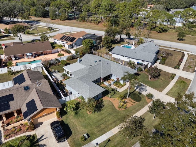 aerial view featuring a residential view