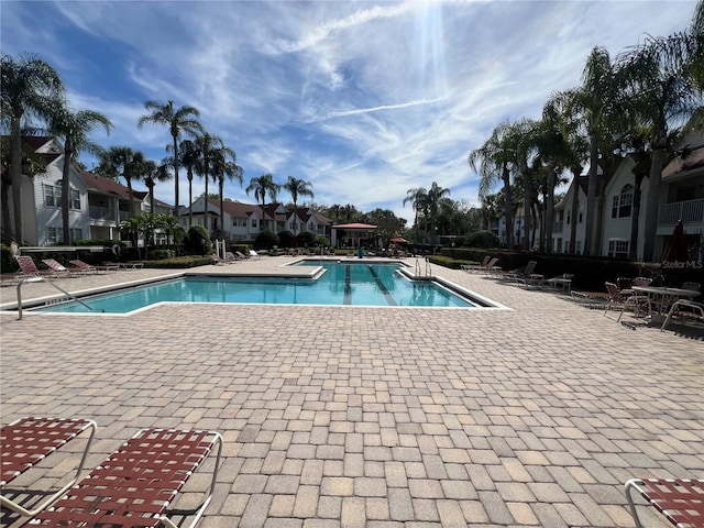 view of pool with a patio