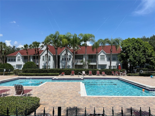 view of pool with a patio area