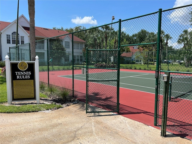 view of sport court