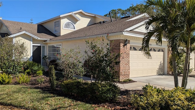 view of front facade with a garage