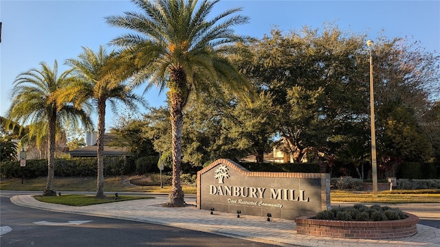 view of community sign