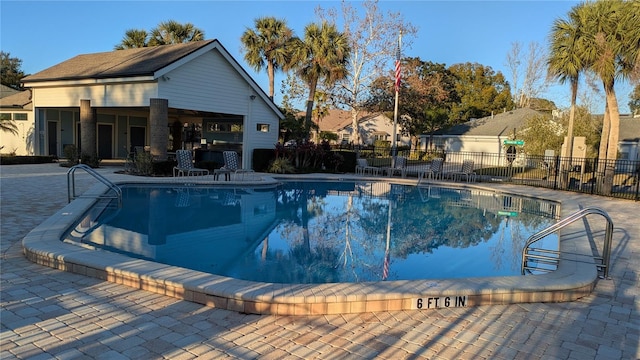 view of pool with a patio area