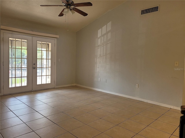 155 N Pearl Lake Cswy Unit 200, Altamonte Springs, FL 32714 - spare room with french doors, light tile patterned floors, and ceiling fan