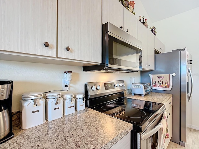 kitchen with stainless steel appliances