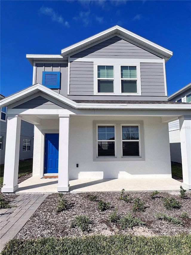 view of front of property with covered porch