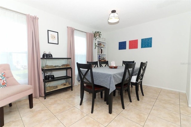 view of tiled dining space