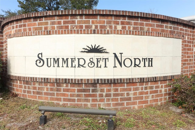 view of community sign