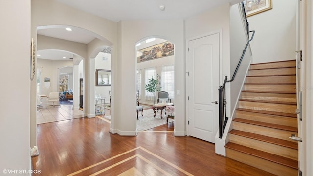 entryway featuring wood-type flooring