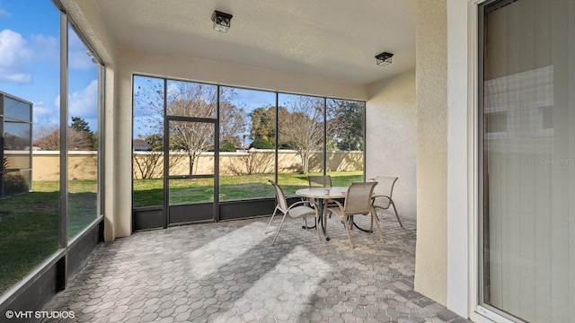 view of sunroom