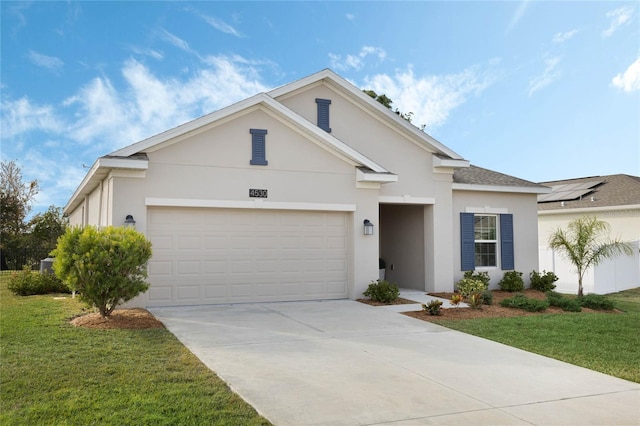 view of front of home with a front lawn