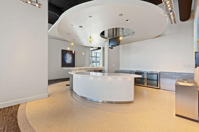 kitchen with pendant lighting