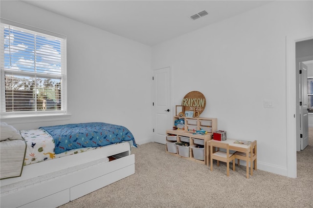 view of carpeted bedroom