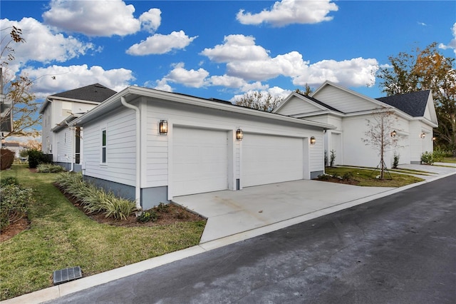 view of property exterior featuring a garage