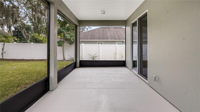 view of sunroom