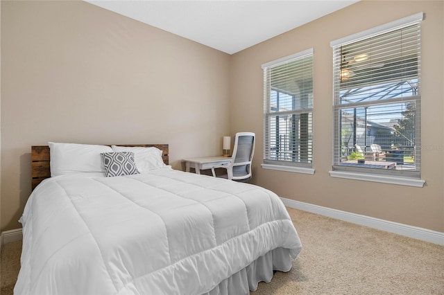 view of carpeted bedroom