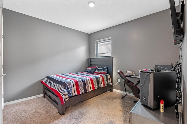 bedroom with carpet