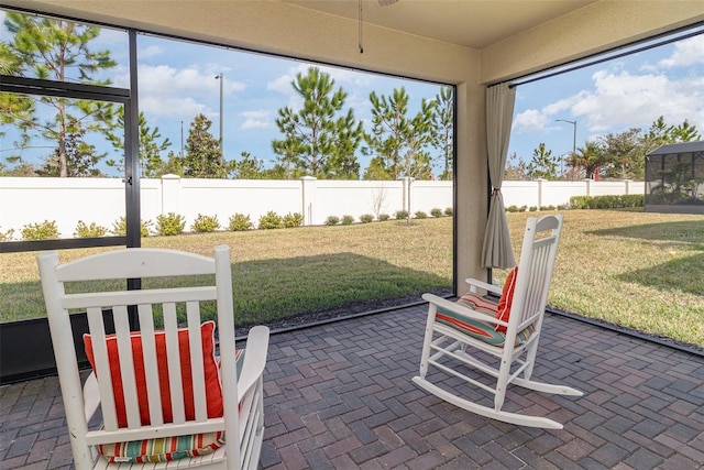 view of sunroom / solarium