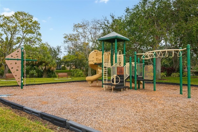 view of jungle gym