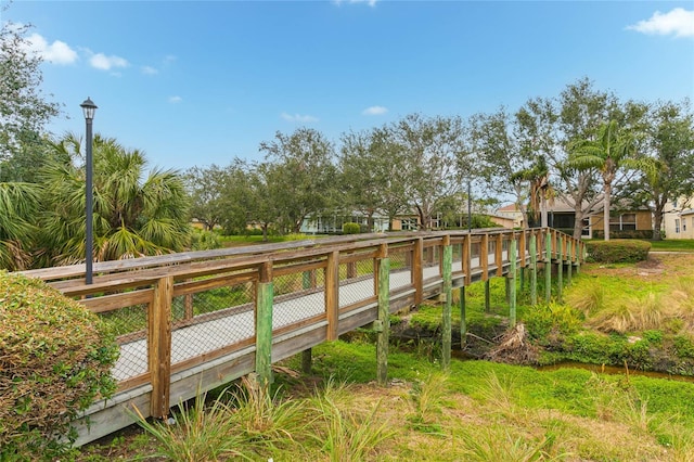 view of dock area