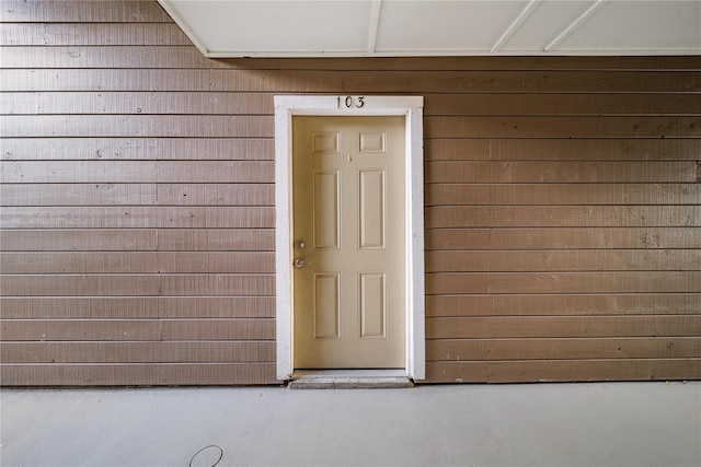 view of doorway to property