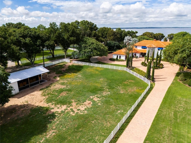 view of property's community with a water view