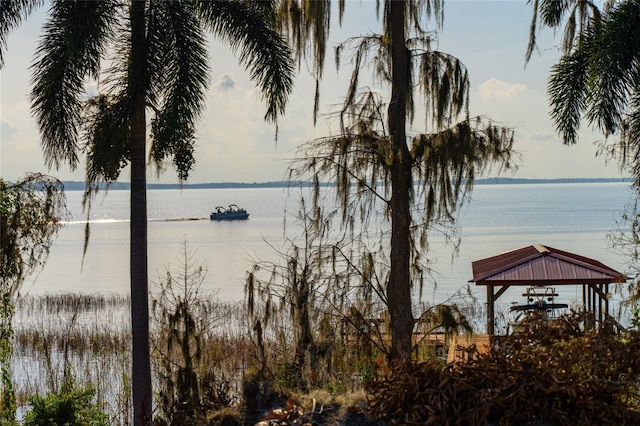 11148 Lane Park Rd, Tavares, FL 32778 - water view with a gazebo
