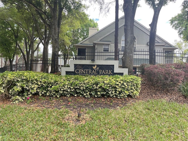 view of community sign