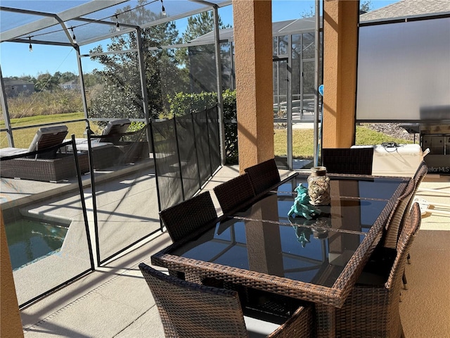 view of sunroom