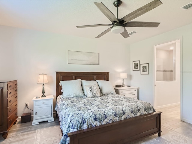 bedroom with ceiling fan