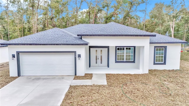 view of front of home featuring a garage