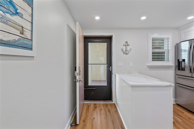 entryway featuring light hardwood / wood-style flooring