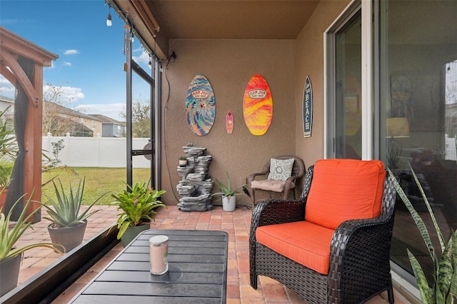 view of sunroom