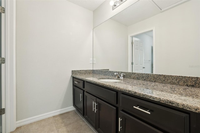 bathroom featuring vanity and tile patterned floors