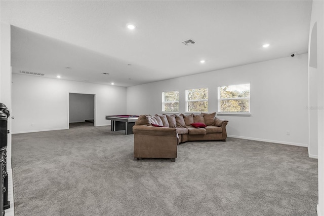 view of carpeted living room