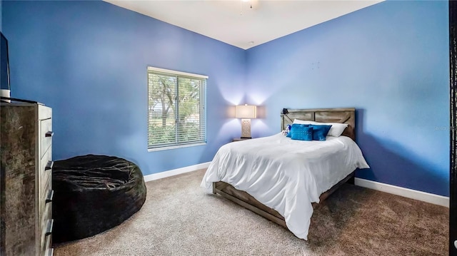 view of carpeted bedroom