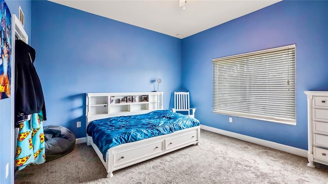 view of carpeted bedroom