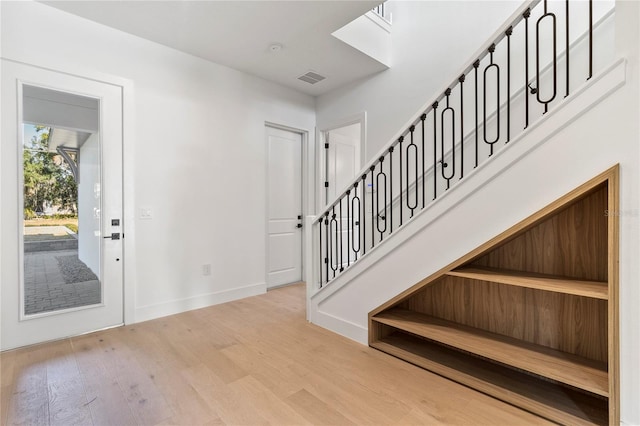 entryway featuring light hardwood / wood-style floors