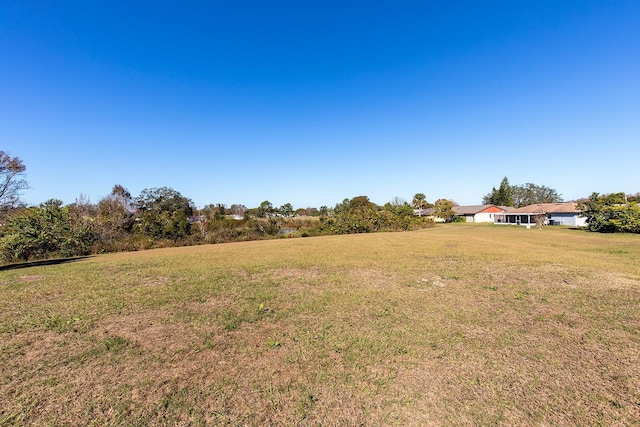 view of yard featuring a rural view