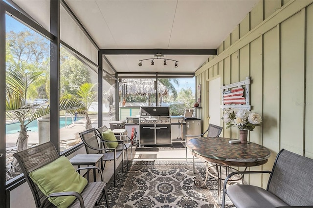 view of sunroom / solarium