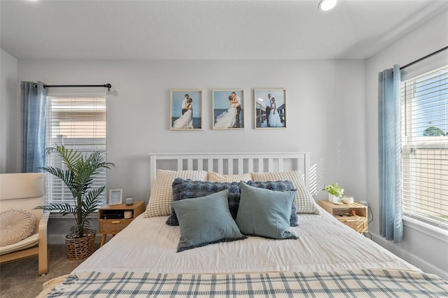 view of carpeted bedroom