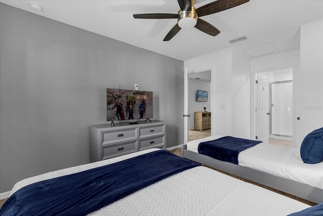 bedroom with ceiling fan