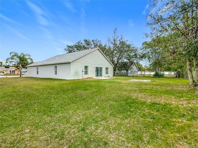 exterior space featuring a yard