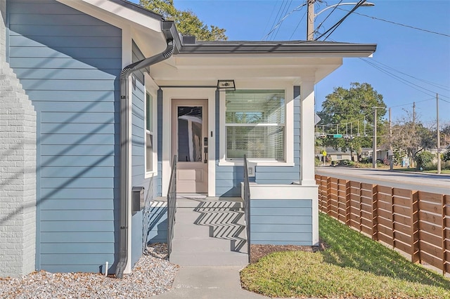 view of property entrance